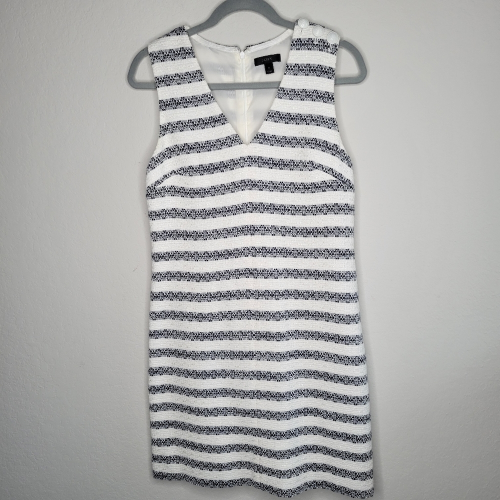 J.crew tweet sleeveless mini dress zips in the back size 6